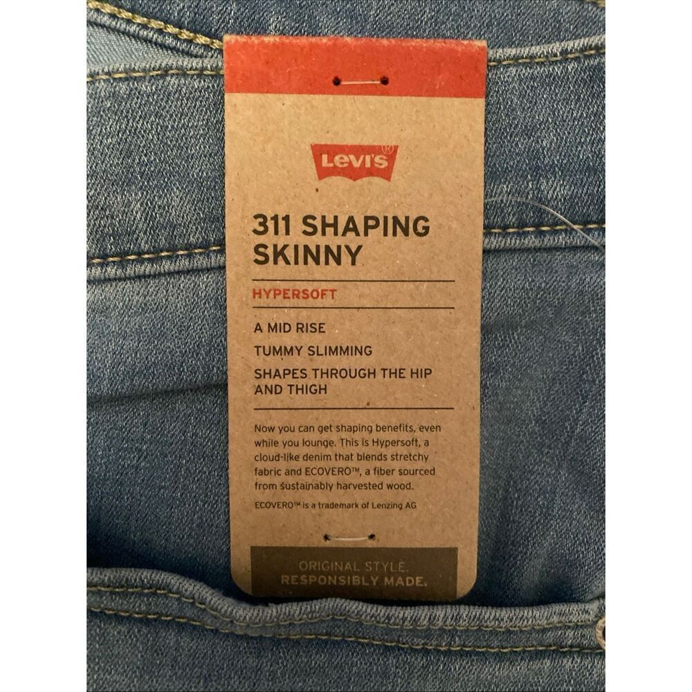 Levis 311 Shaping Skinny Jeans Women Plus Size 24W Blue Denim29" Inseam - Picture 3 of 10